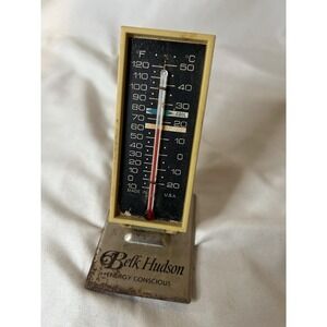 VTG Belk Hudson Moultrie GA Georgia Advertising Thermometer Works Table Top
